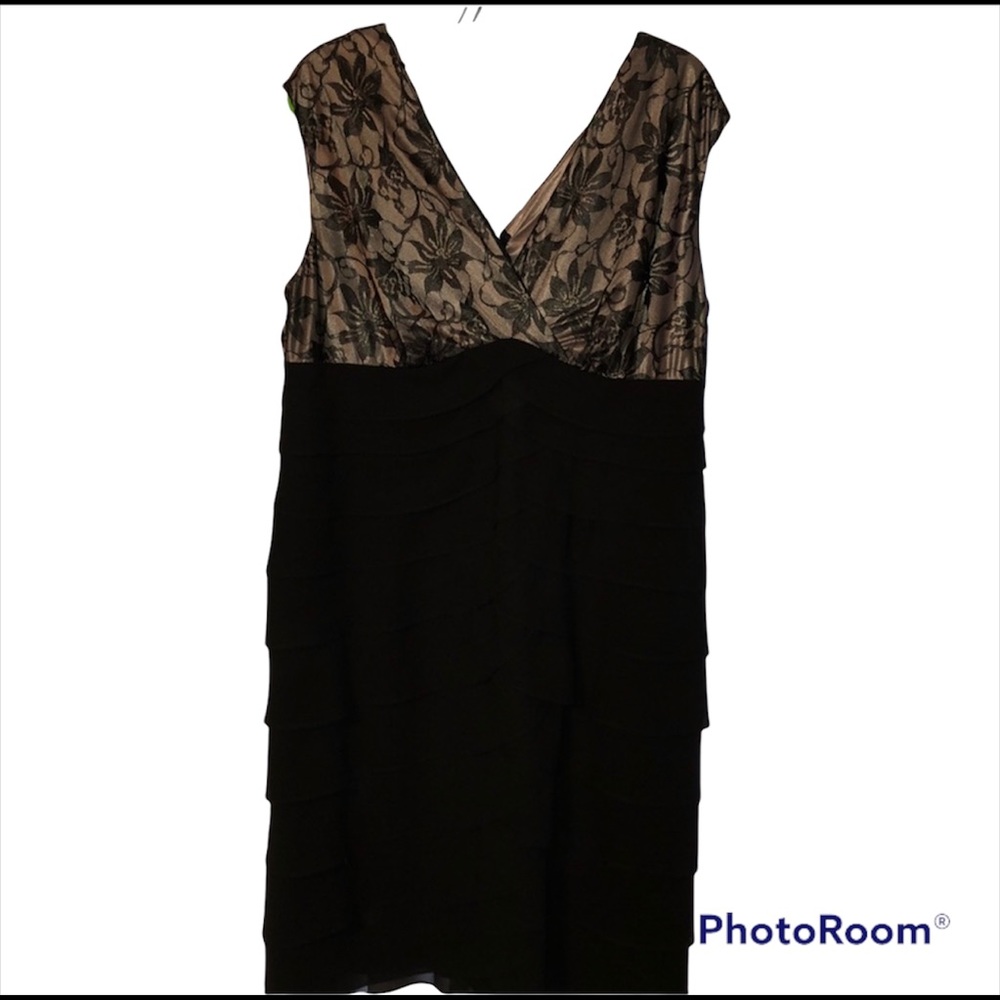 Tiered black dress women’s 16
